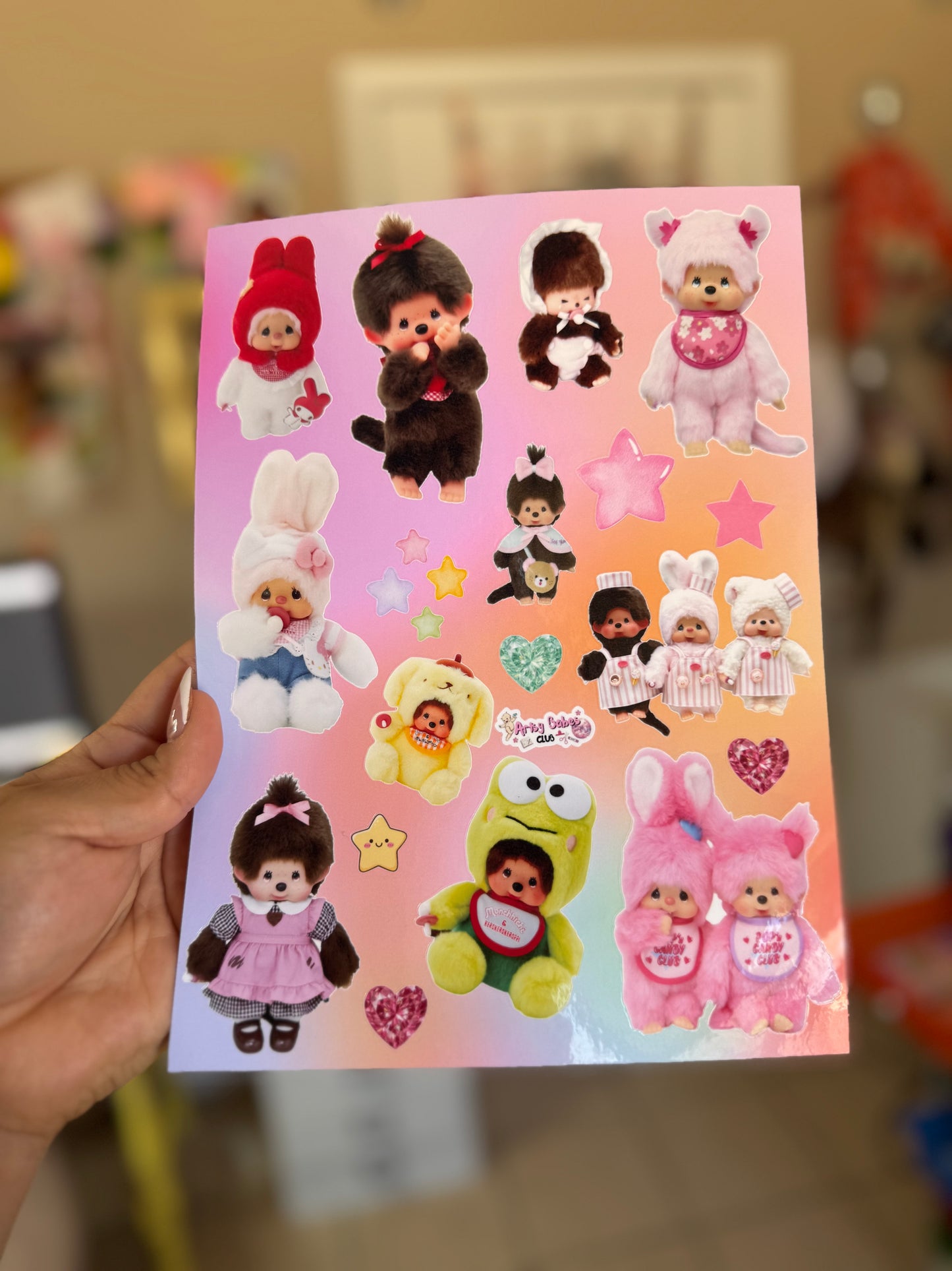 Monchhichi Sticker Sheet