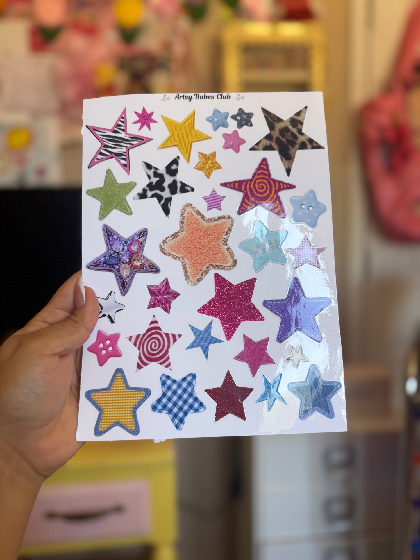 Star sticker sheet