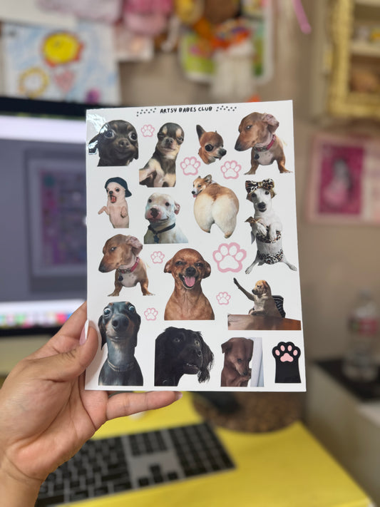 Dog Meme sticker sheet