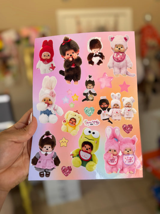 Monchhichi Sticker Sheet