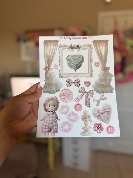 Coquette Sticker sheet