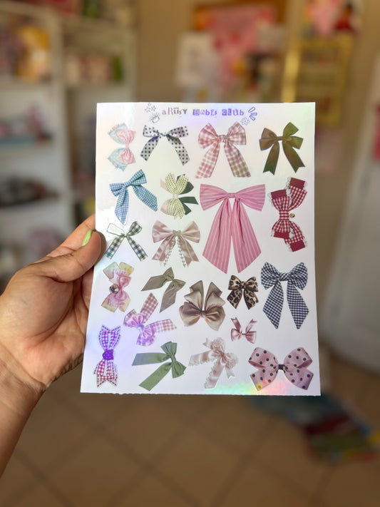 Bow sticker sheet
